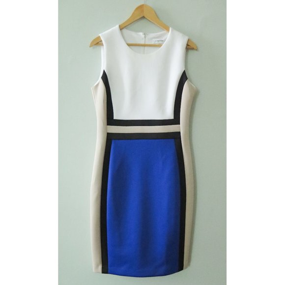 Calvin Klein Color Block Dress - Picture 1 of 3